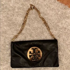 Tory Burch black shoulder bag with gold hardware